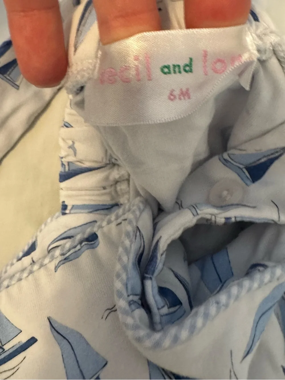 Baby Sailboat Print Romper - Blue